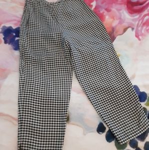 SJ Collection silk gingham capris